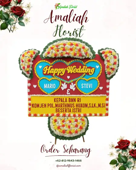 Papan Bunga Pernikahan Pohkumbang